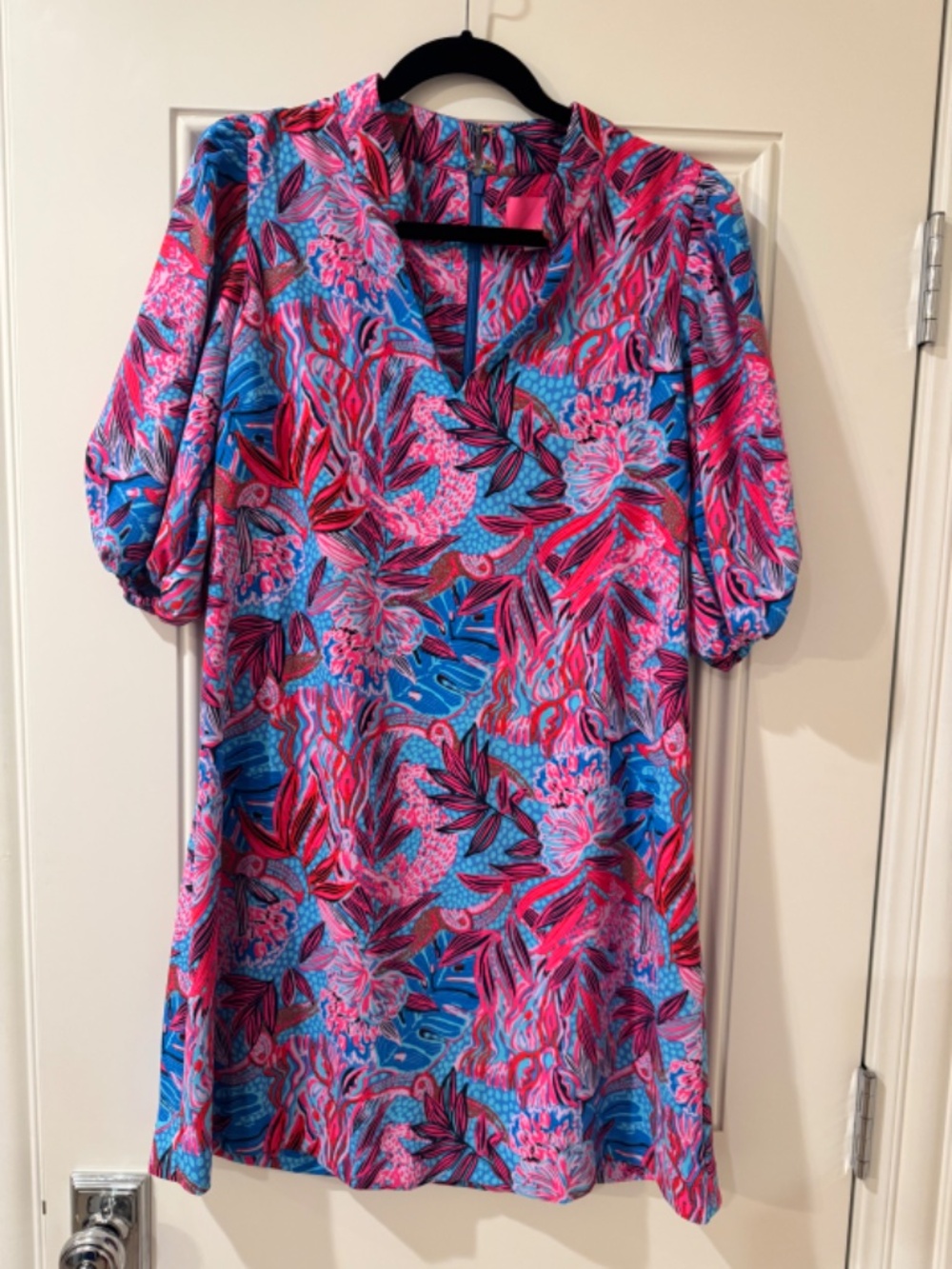 Worn ONCE!- Lilly Pulitzer Arcella Dress in Ruby Red Wild Times $198, Size 8